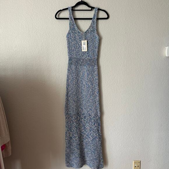 NWT Ramy Brook Mandy Maxi Sweater Dress in Bluco Size Small - Picture 2 of 6